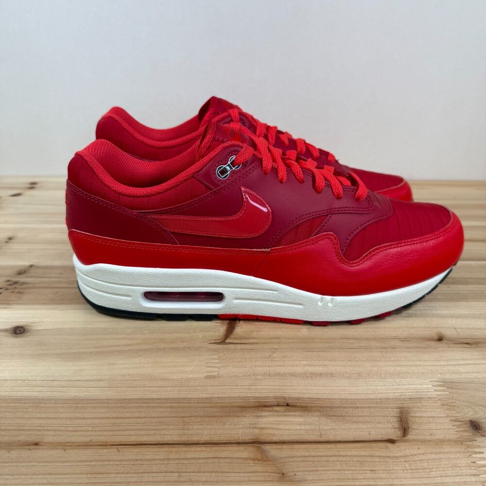 Nike Air Max 1 shoes Gym Red Sail University Red Crimson HQ3607-687 Men's 10